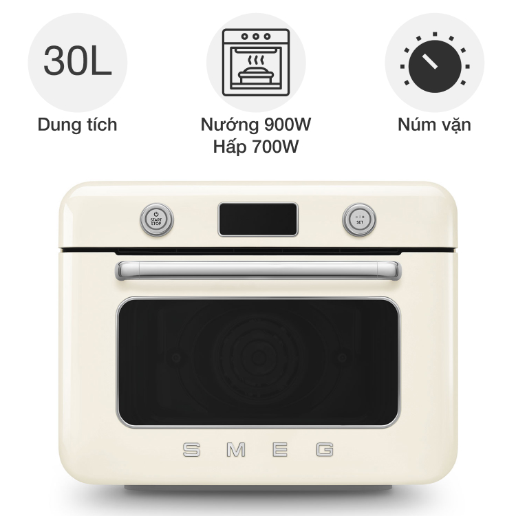 Lò nướng kèm hấp SMEG COF01 độc lập